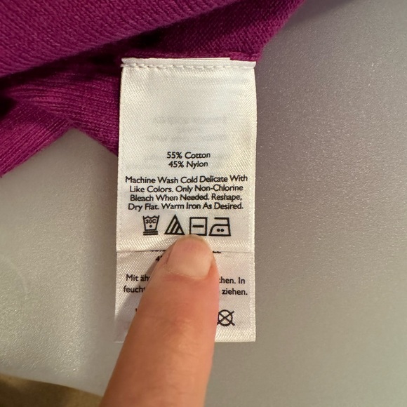 Eddie Bauer Purple Cardigan Sweater - Size Small - Picture 5 of 10